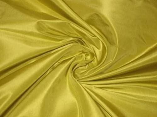 Tissu taffetas de soie vert citron 152,4 cm anti-affaissement pour volume