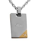 Kette mit Anhänger im ausgefallenen Design dank individueller Wunschgravur eine tolle und persönliche Geschenkidee Lieferumfang: 1 Gravierter Anhänger, 1 Kette, 1 Schmuckbeutel
