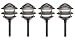 4 Pack Malibu 8301-9200-04 3-Tier Cast Metal Pathway Yard Landscape Lights,11 Watt, in Matte Black BY MALIBU DISTRIBUTION
