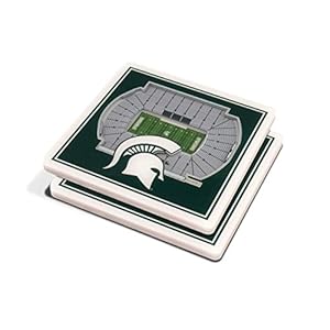 YouTheFan NCAA Michigan State Spartans 3D StadiumView Coasters – Spartan Stadium