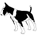 Security Accessory YINGGUICHENG Shop Perro de Terrier Bull 15.2x13.5CM Lindo calcomanías Animal Car Styling Forma Creativa de Dibujos Animados Pegatinas Negro de Plata C6-1699 / (Color : Black)