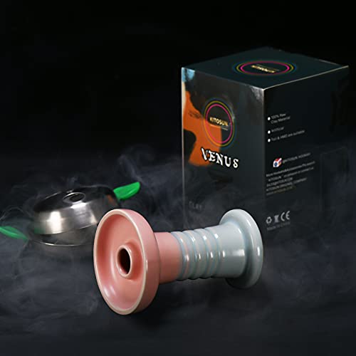 Shisha Kopf Premium Ton Phunnel Shisha Bowl mit Glasur Perfekte Arbeit mit Wärmemanagementsystem und Folien Konische Öl Gute Versiegelung Einfach (BOWL4)
