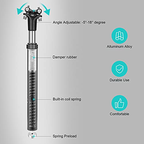 Suspension Seatpost Bike Seat Post: Bicycle Seat Post Shock 27.2 30.9 31.6 Mm Aluminum Alloy Bike Seat Shock Absorber Damper Seat Post For Mtb/ Road/ Bmx Bike #TOP2