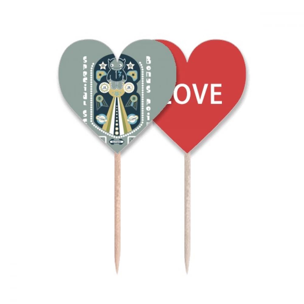 Drapeau love heart lable cupcake pick pour identifier et décorer vos apéritifs