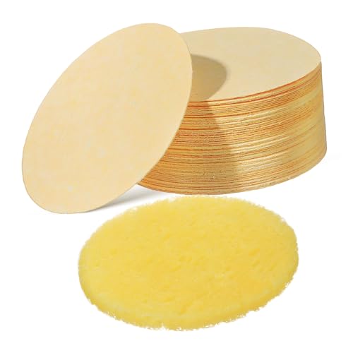 VALICLUD 50pcs Compressed Facial Sponges for Cleansing Gentle Exfoliating Spa Sponges Non Abrasive Face Washing Reusable and Makeup Remover for Skin Care Routine