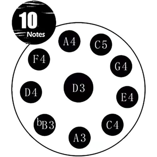 Handpan Steel Tongue Drum 10 Notas Dorado 22 Pulg miniatura 3