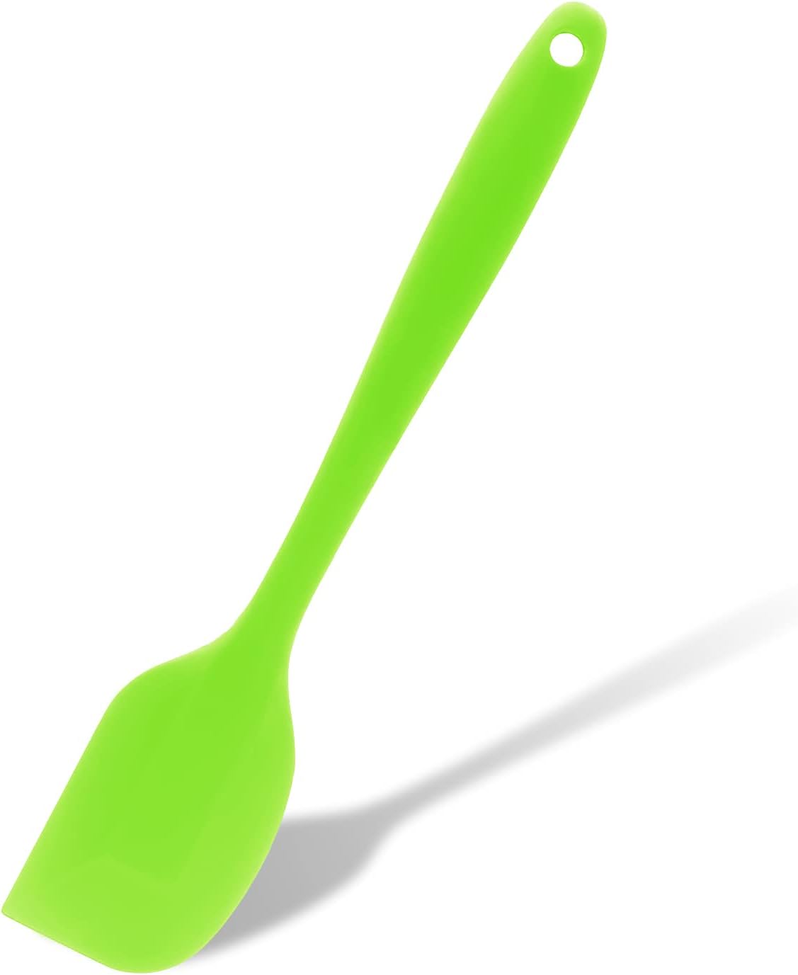 MJIYA Silicone Spatula, 480°F Heat Resistant Non Stick Rubber Kitchen Spatulas for Cooking, Baking, and Mixing, Versatile Tools with Strong Stainless Steel Core (S, Green)