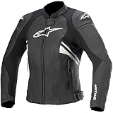 Alpinestars Stella GP Plus R V3 Airflow Damen Lederjacke, Schwarz/Weiß, 46 EUR