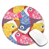 マウスパッド 和風 和柄 鯉のぼり ゲーミングマウスパッド 丸型 人気 おしゃれ 滑り止め 薄型 多機能 男女兼用 贈り物