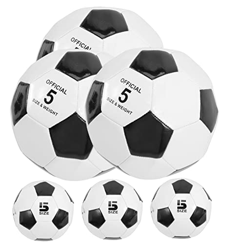 SUPVOX Soccer Toy for Boys and Girls 6 Pack PVC Footballs Size 5 Machine Sewn Great for Practice