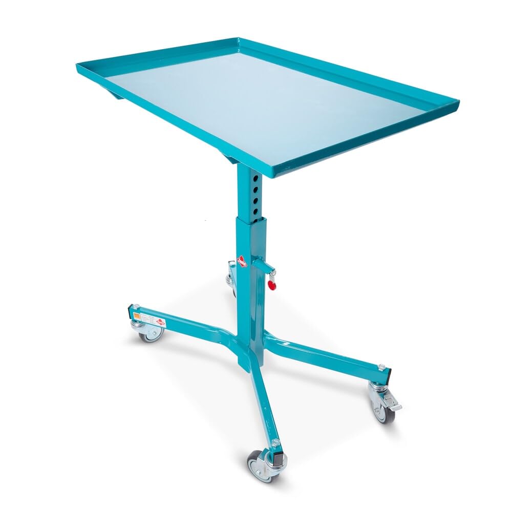 Ameise Materialständer | 150 kg Tragkraft | HxBxT 50,5-78 x 61 x 41 cm | höhenverstellbar | 4 Rollen aus TPE | allseitiger Rand | stabiles Stahlgestell | bodenschonend | vollständig montiert