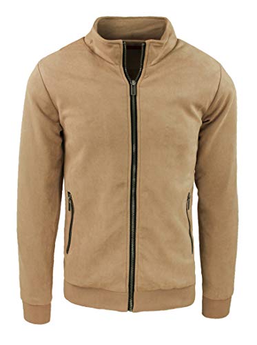 Veste en daim avec fourrure interne pour homme au style premium