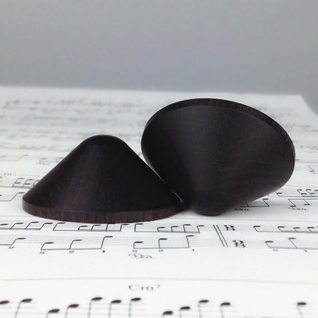 4PCS ebony wood Audio Isolation Shock Spikes Cones HiFi Mounts Stand Feet amplifier Speaker Shockproof Spikes Dia.43mm