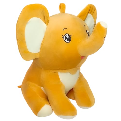 Image of Storescent Soft Toys for Kids - Stuffed Animal Plush Soft Toy for Boys & Girls | Plushie Toy Mustard Elephant