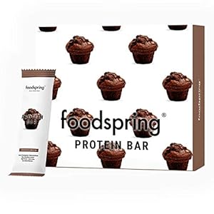 foodspring Protein Bar, Chocolate Muffin, 12-Pakket, Boordevol smaak en energie, met weinig suiker en veel proteïne