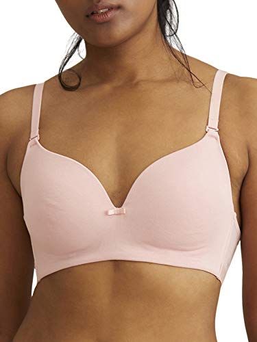 Image of NYKD Women's Cotton Lightly Padded Seamless Wire Free Everyday T-Shirt Bra for Women Daily Use Wireless, 3 /4th Coverage - NYB002