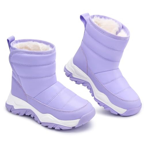 Stelle Toddler Snow Boots Girls Lightweight Warm Winter Shoes(LA,9MT) - image 1
