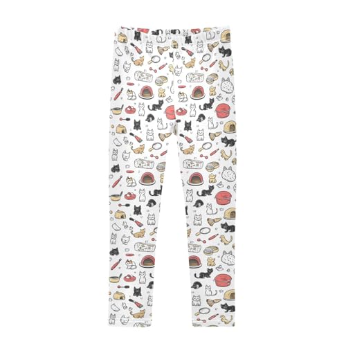 Girls Leggings Pet Food Toy Toddler Girls Clothes Toddler Comfortable Bottoms Girl Leggings 3T-10Y