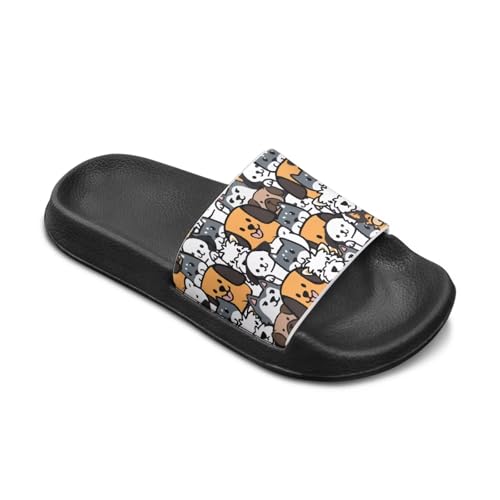 Jeiento Cat Lover Slippers for Little Girl Big Kids,Cartoon Slides Slip On Shower Slippers Summer Beach Pool Shoes2