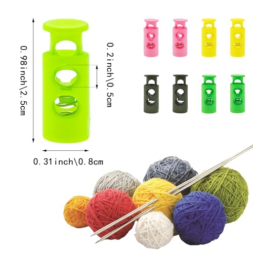 Image of 10 Pack Knitting Stitch Stoppers - Spring Needle Point Protectors, Nylon Needle Protectors