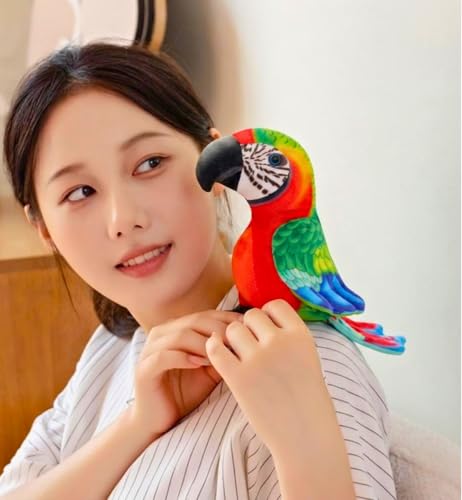 Image of Tickles Parrot Soft Stuffed Plush Bird Toy for Kids Boys & Girls Birthday Gifts (Color: Multicolor Size: 20 cm)