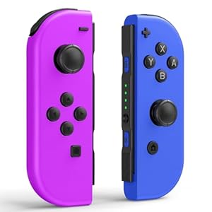 XXFFYM Compatible with Switch Controller, Upgraded Switch Controllers for Switch/Lite/OLED, with/Dual Vibration/Motion/Wake-up/Screenshot (Purple-Blue)