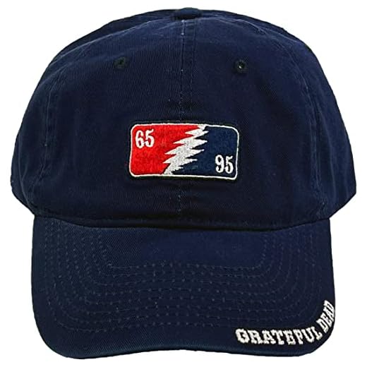 Grateful Dead Men's Liquid Blue 65/95 Baseball Hat, Navy, One Size