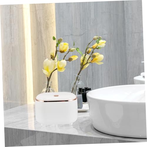 Caneca de basura rectangular blanca con tapa press top miniatura 5