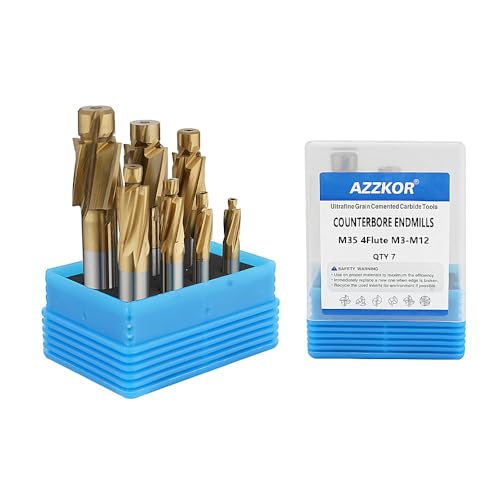 Image of Countersunk Screwdriver Chamfering Tool M35 Countersunk Milling Cutter Titanium Coated Straight Shank Endmills 7PCS