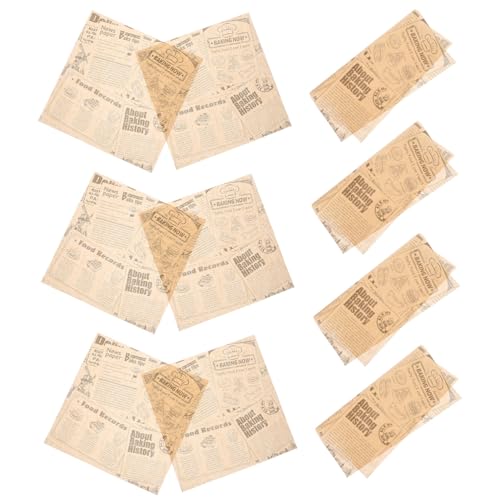 WATIIFUFU 50枚 サンドイッチ用耐油包装紙 食品グレード 防油性 非粘着設計 ハンバーガー 揚げ物 ベーキング対応 ケーキ お菓子 パーティー用ラ