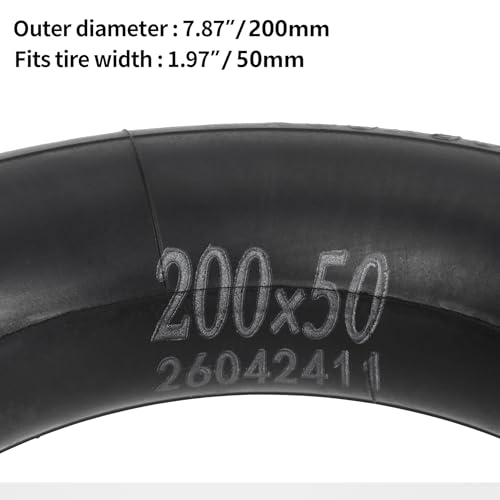 2er Packung von 200x50 Scooter-Innen Schläuche Reifenschlauch 8 'x 2' Ersatz für E100, E150, E200, Dune Buggy, E Punk, Cart, PowerRider 360, eSpark, with Bent Valve Stem