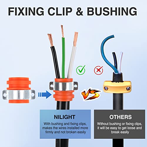 Image of Nilight 30 Amp RV Replacement Plug ETL Listed NEMA TT-30P | 125 Volt Heavy Duty Male with Handle for Camper Caravan Motorhome Van Trailer
