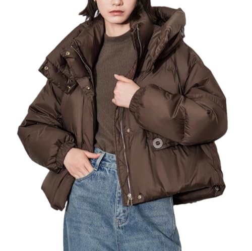Doudoune courte boutonnée coupe casual et confortable pour femme
