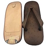 雪駄 メンズ 茶 ブラウン 本皮 オーストリッチ 柄 雪駄 和柄 草履 男性 雪駄 牛革底 ぞうり チョコ 本革 かっこいい セッタ 男性用 痛くない サンダル 日本製 草履 鼻緒 履き物 父の日 履物(LL【26.5-27.5】 茶ブラウン【即納】)