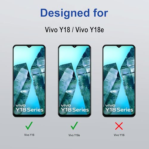 Image of ZAP CASE HD Plus Tempered Glass Screen Protector Compatible for Vivo Y18 (Black) Edge to Edge Coverage with Easy Installation Kit