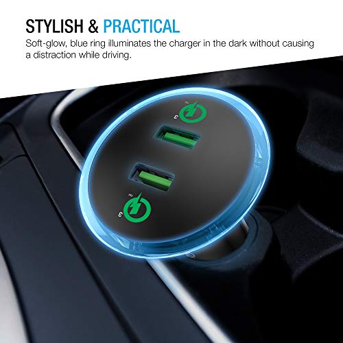 Product Image 7: Maxboost Quick Charge 3.0 36W Dual USB Car Charger for Type C Phone - Galaxy S20 Ultra/S10/S10e/S9, Note 10 SmartUSB for iPhone 11 Pro Max/XS/XS Max/XR/X/8/SE/Plus, iPad Pro/Air 2/Mini, Pixel,LG,HTC