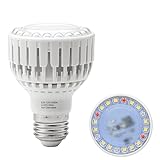 Juhefa LED Grow Light Bulb E26, Full Spectrum 5000K Plant Light Bulb for Indoor Plants, 12W (Equivalent to 80W), High Output for Faster Growth