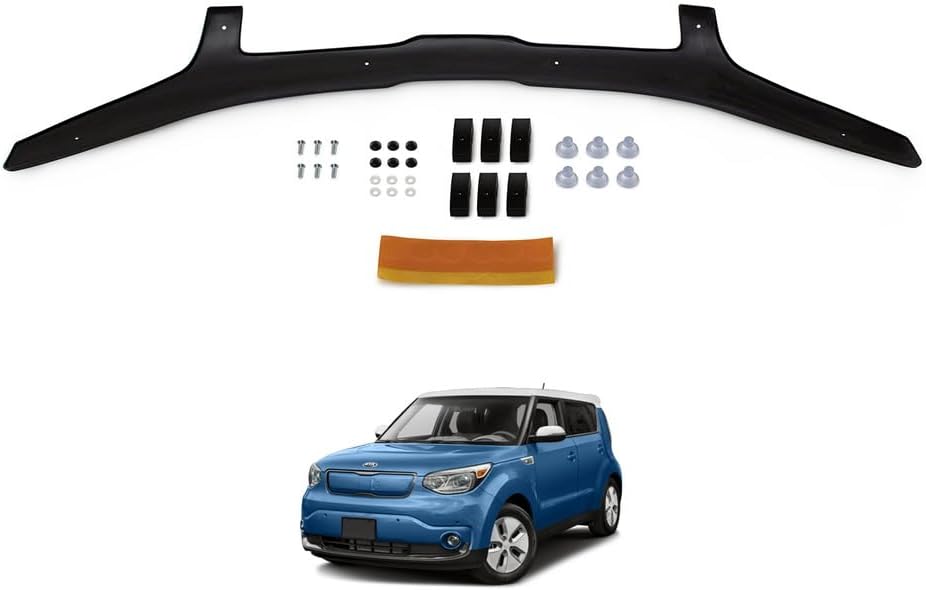 For Kia Soul 2015 2016 2017 2018 2019 2020 Bonnet Protector Guard Front Bug Shield Hood Deflector Hood Stone Hood Shields Piano Black