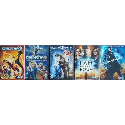 FANTASTIC FOUR 1-5 COMPLETE COLLECTION / 1. FANTASTIC 4 / 2. RISE OF THE SILVER SURFER / 3. FANTASTIC FOUR (2015 REBOOT)/ 4. I AM NUMBER 4 / 5. JUMPER = ULTIMATE 5x DVD SET