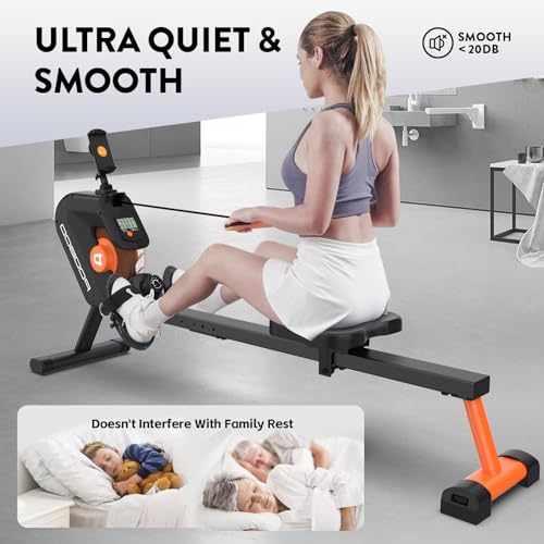 Pooboo Rowing Machine, Max 350 Lbs Magnetic Rower With Lcd Monitor thumb #7