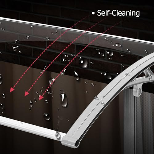 Auvent de porte en polycarbonate de haute qualité architecturale pour façade - 5