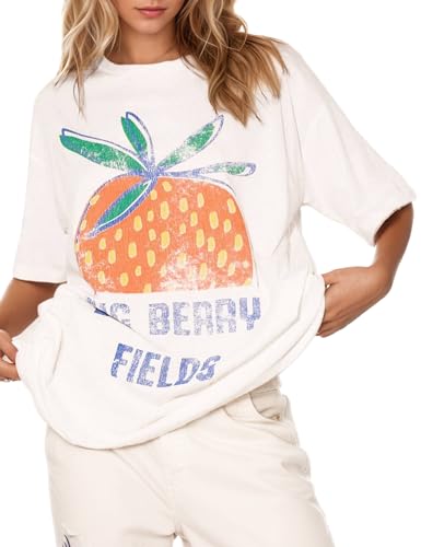 People Free,People Free Tops,PeopleFrees Tee Shirt Oversized Vintage Flower Graphic Tees, Y2K Summer Tops