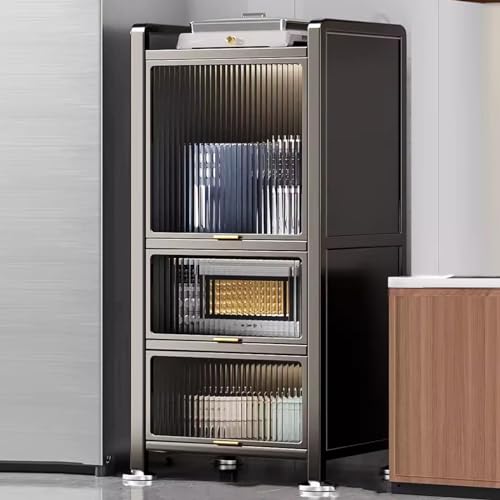 Meuble rangement cuisine 4 niveaux et étagère épices casseroles poêles 50 cm