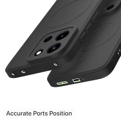 Image of Pikkme Back Cover for OnePlus Nord 6 5G Soft Matte Silicone | Slim Fit | Mag-Safe Design (Mag-Safe Not Support) Camera Protection Bumper Case (Black)