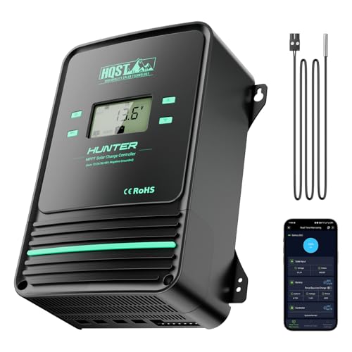HQST 100A MPPT Solar Charge Controller, 12V/24V/36V/48V Negative Grounding Controller,