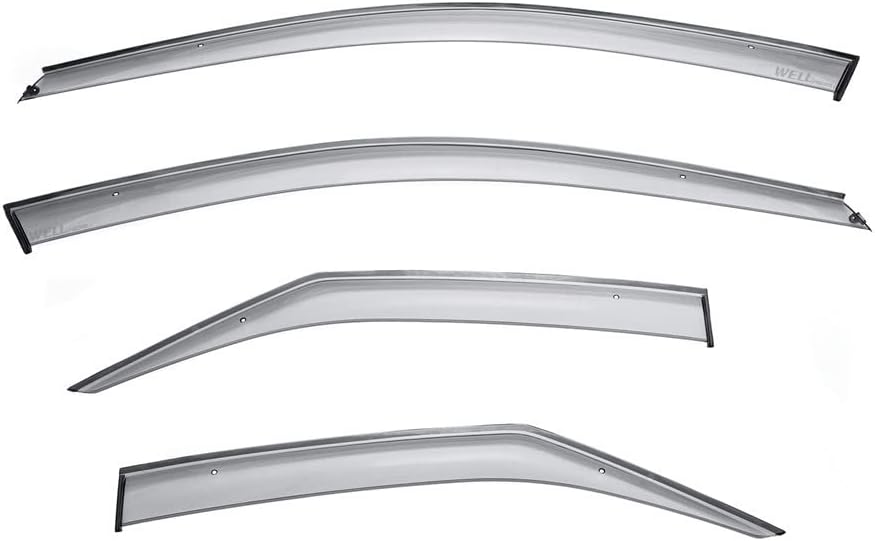 WellVisors Window Visors Wind Deflectors Compatible with Cadillac 2008-2013 CTS Sedan Premium Series Rain Guards 3-847CA004