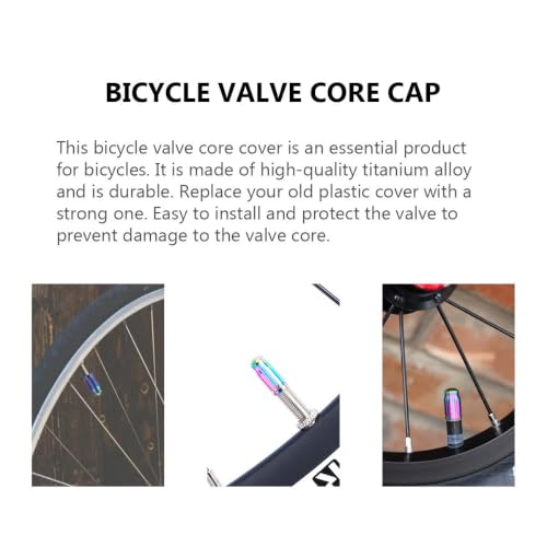 Luxshiny Tapas de Válvula de Boquilla Francesa y Protectores de Válvulas de Aleación de Titanio 2 piezas Tapas resistentes para neumáticos de bicicleta para reemplazar tapas de plástico desgastadas para bicicletas de montaña y de carretera miniatura 5