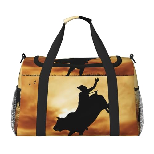 Cool Bull Riding - Bolso bandolera de viaje para mujer y hombre, bolso de hombro, bolso de trabajo diario