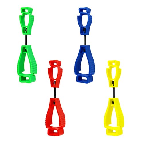 YANWANDEFA 4 PCS Glove Clips Non-Slip Gloves Clamp Grabber Holder Work Gloves Clips Hanger Glove Holder for Labor Workers Firefighters Construction Sites