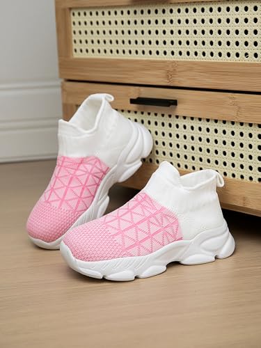 Boys Girls Sock Shoes Casual Sports Running Walking Sneaker Knitted Slip-On High Tops Lightweight Breathable Non Slip (Toddler/Little Kid/Big Kid)4